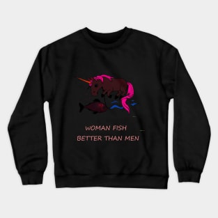 Fishing Girl Funny Crewneck Sweatshirt